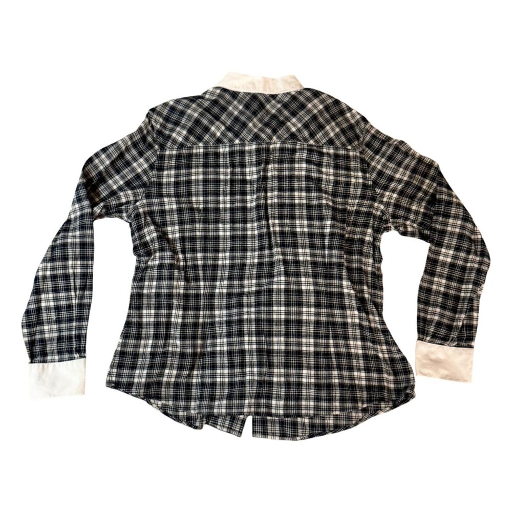 Brooks Brothers Tartan Button Up Shirt Girl's 16 Preppy Dark Academia Schoolcore - Picture 2 of 12